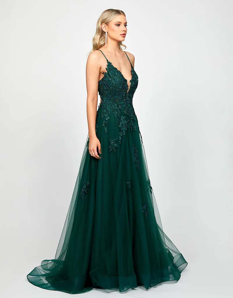 Alie Plunging Ball Gown by Bariano - Image 3