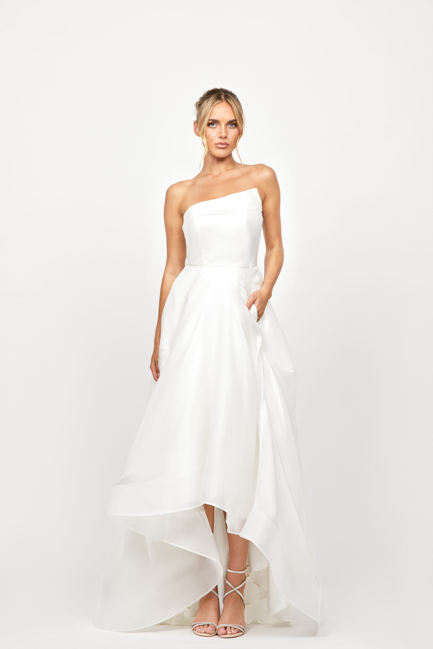 Faiy Asymmetric Hi Low Gown by Bariano - Image 4