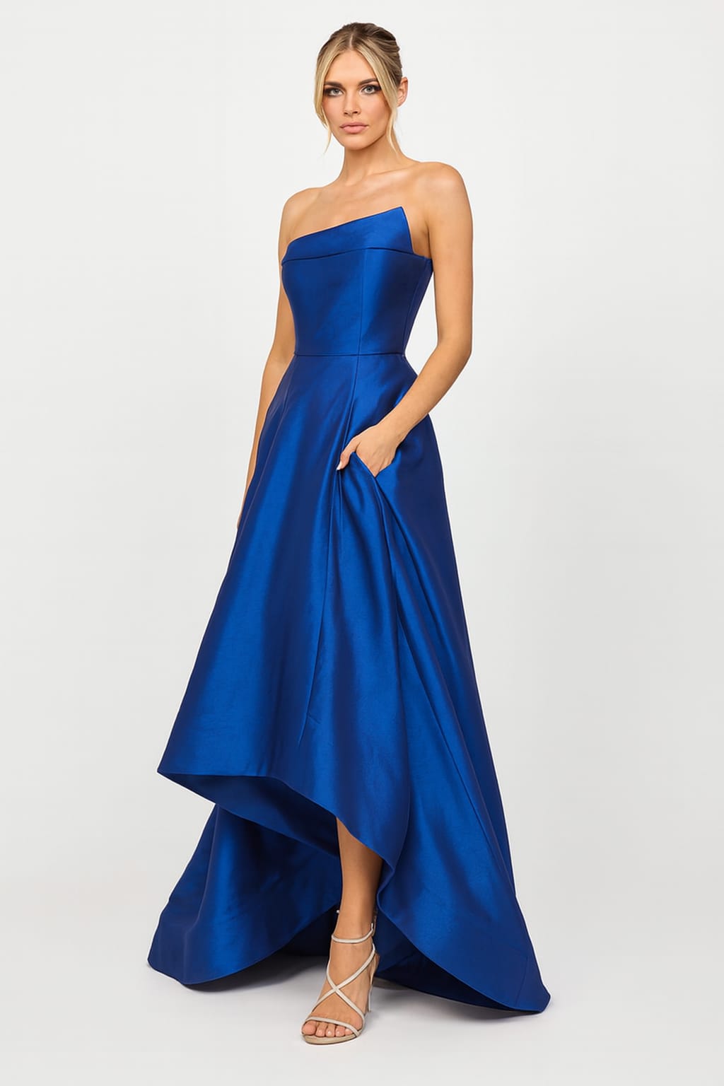 Faiy Asymmetric Hi Low Gown by Bariano - Image 3